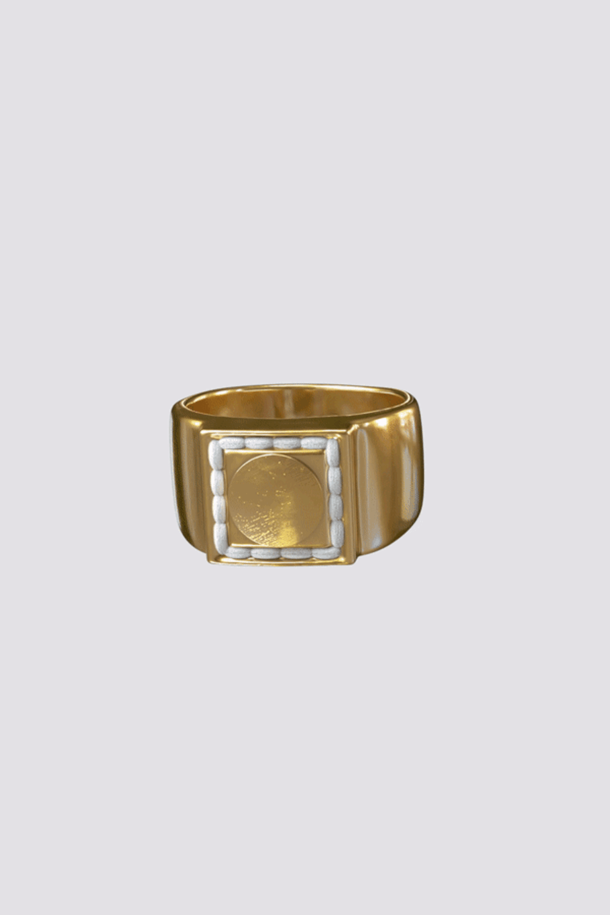 SQUARE SIGNET RING [GOLD]